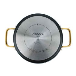 Panela de indução icônica de alumínio forjado 24cm preta