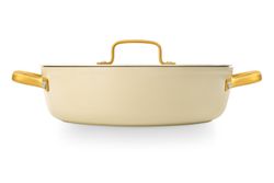 Icônica panela de alumínio forjado para indução, 28 cm, bege