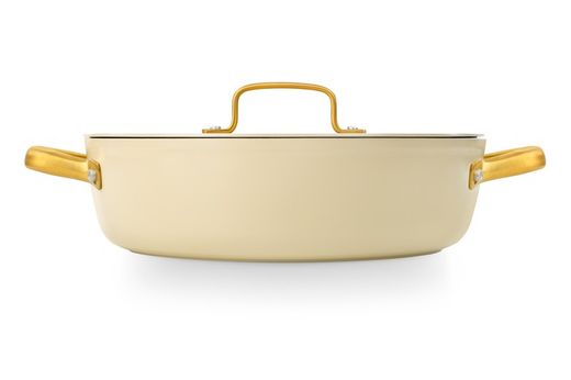 Icônica panela de alumínio forjado para indução, 28 cm, bege