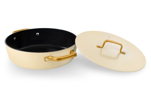 Icônica panela de alumínio forjado para indução, 28 cm, bege