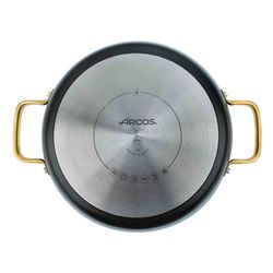 Panela icônica de alumínio forjado para indução, 28 cm, preta