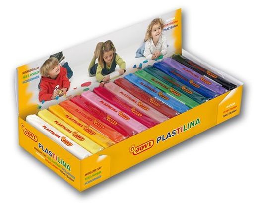 Caixa 15 plasticina 150grs cores sortidas jovi