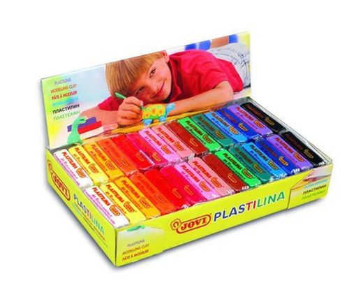 Caixa 30 plasticina 50grs cores sortidas jovi