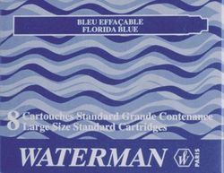 Caja 8 cartuchos de tinta para pluma waterman