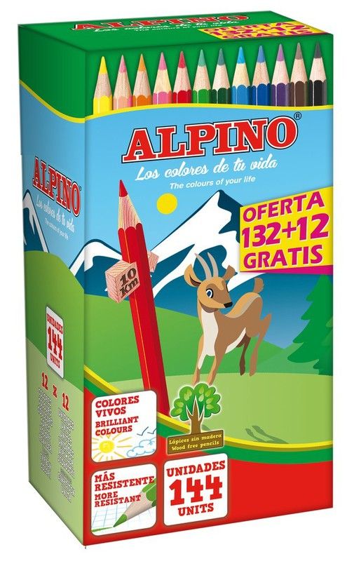 Caja con 144 lápices de colores alpino
