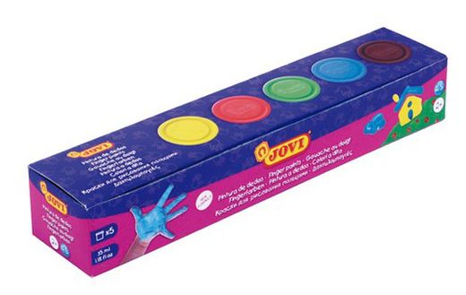 Coffret de 5 pots de peinture au doigt jovi 35cc
