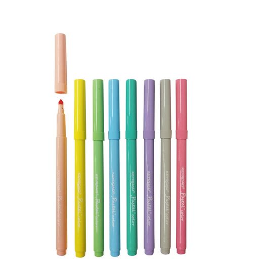 Coffret de 8 marqueurs Keyroad lavés aux couleurs pastel