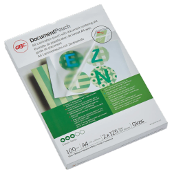 Caixa de 100 mangas de laminação din a4 de 2 x 125 mícrons