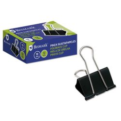 Caja de 12 pinzas abatibles metálicas negras