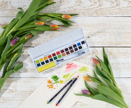 Caja de 24 pastillas de pinturas Derwent Inktense