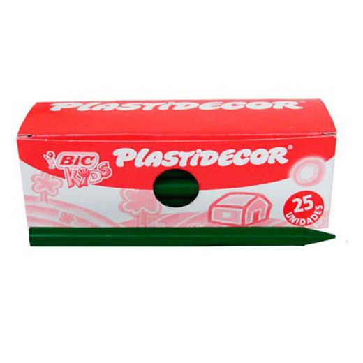 Caixa de 25 tintas de cera plastidecor unicolor
