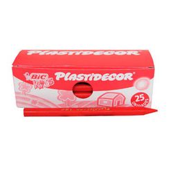 Caixa de 25 tintas de cera plastidecor unicolor