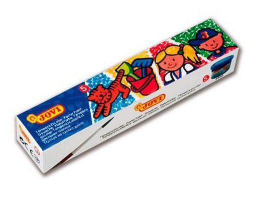 Caixa com 5 potes sortidos jovi school tempera