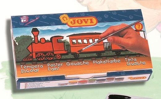 Coffret de 7 pots assortis jovi school tempera