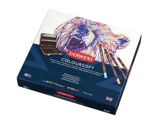 Caja de madera de 48 lápices Derwent Coloursoft
