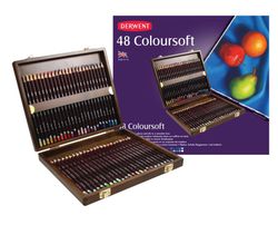 Caja de madera de 48 lápices Derwent Coloursoft