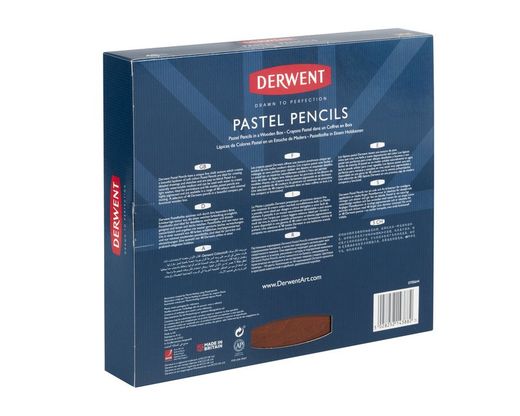 Coffret bois de 48 crayons Derwent Pastel