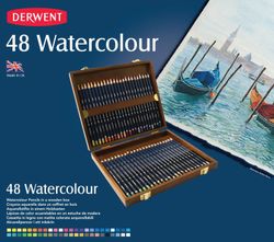 Coffret bois de 48 crayons Aquarelle Derwent