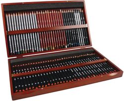 Coffret en bois de 72 crayons Derwent pour croquis