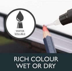 Coffret bois de 72 crayons aquarellables Derwent