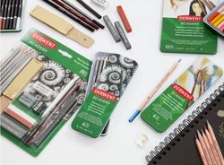 Coffret métal 12 crayons de couleur aquarellables Derwent - tons chair 12 couleurs