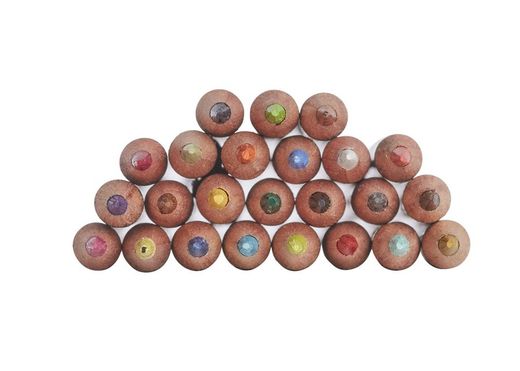 Caixa de metal 24 lápis de cor Derwent (madeira natural)