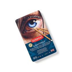 Caixa de metal com 12 lápis Derwent Lightfast (lightfast)