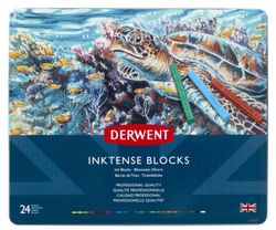 Caixa metálica com 24 barras Inktense