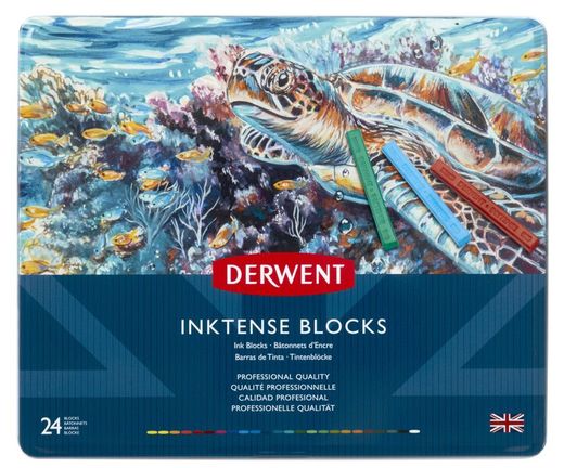 Caixa metálica com 24 barras Inktense