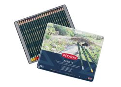 Caja metálica de 24 lápices Derwent Artists