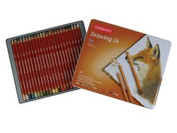 Boîte métal de 24 crayons Derwent Drawing