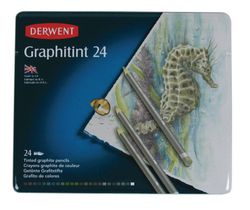Boîte métal de 24 crayons Derwent Graphtint
