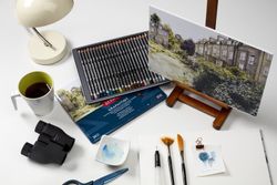 Boîte métal de 24 crayons Derwent Graphtint