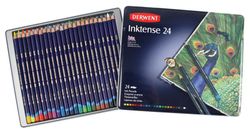 Boîte métal de 24 crayons Derwent Inktense