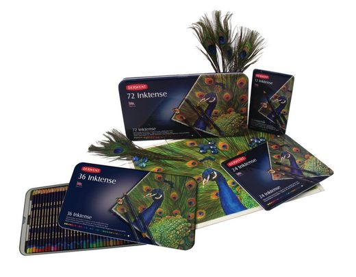 Boîte métal de 24 crayons Derwent Inktense