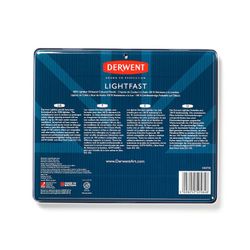 Boîte métal de 24 crayons Derwent Lightfast (résistants à la lumière)