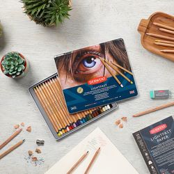 Boîte métal de 24 crayons Derwent Lightfast (résistants à la lumière)