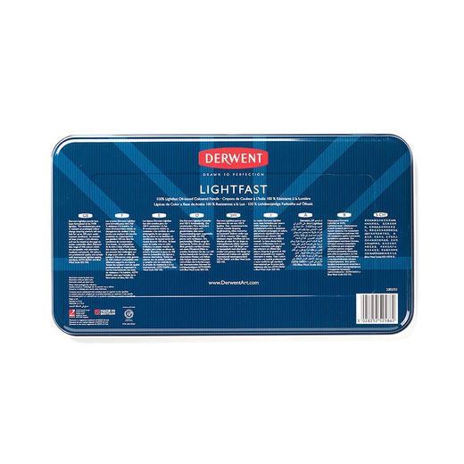 Boîte métal de 36 crayons Derwent Lightfast (résistants à la lumière)