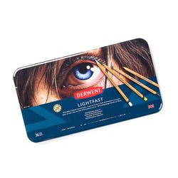 Boîte métal de 36 crayons Derwent Lightfast (résistants à la lumière)