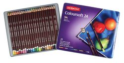 Boîte métallique de 24 crayons Derwent Coloursoft
