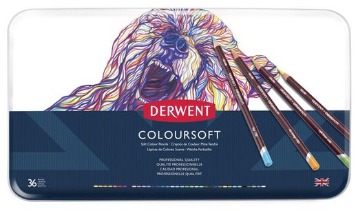 Caja metática de 36 lápices Derwent Coloursoft