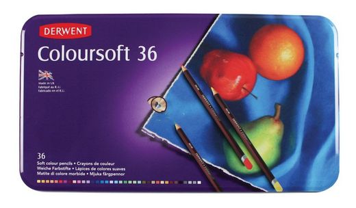 Caja metática de 36 lápices Derwent Coloursoft