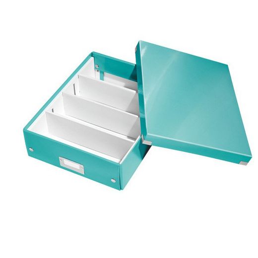 Caixa organizadora média. Clique& armazenar. uau