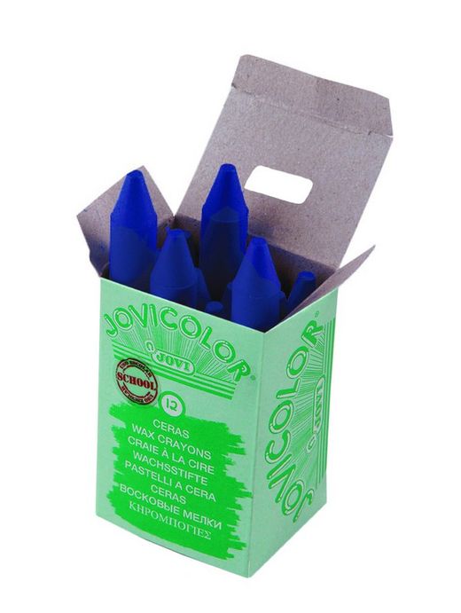Boîtes de 12 cires semi-dures jovicolor unicolor