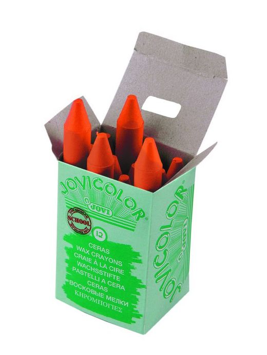 Boîtes de 12 cires semi-dures jovicolor unicolor