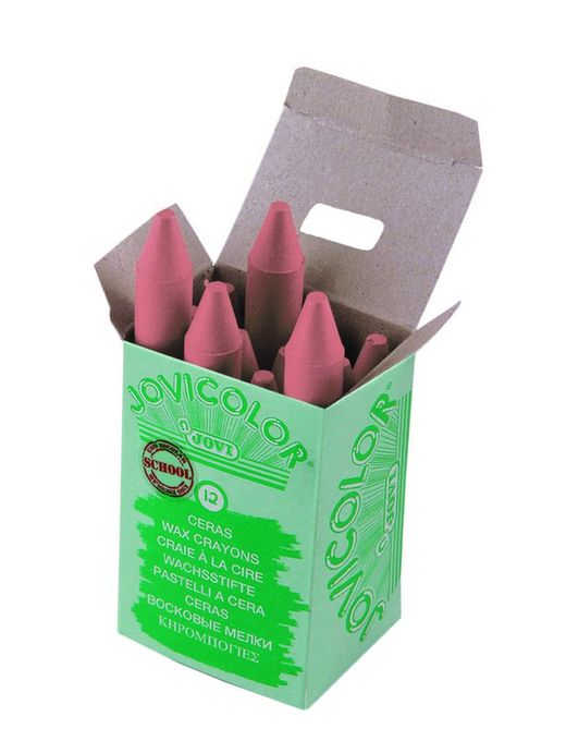 Boîtes de 12 cires semi-dures jovicolor unicolor