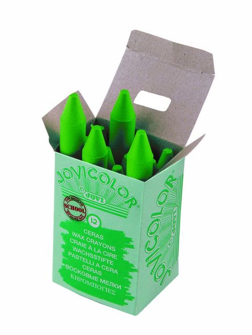 Boîtes de 12 cires semi-dures jovicolor unicolor