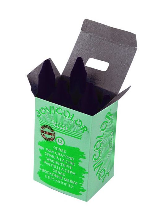 Boîtes de 12 cires semi-dures jovicolor unicolor
