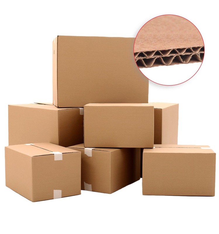 notificación constructor Ventana mundial Cajas de cartón doble marrón. Varios tamaños grandes — Cartabon