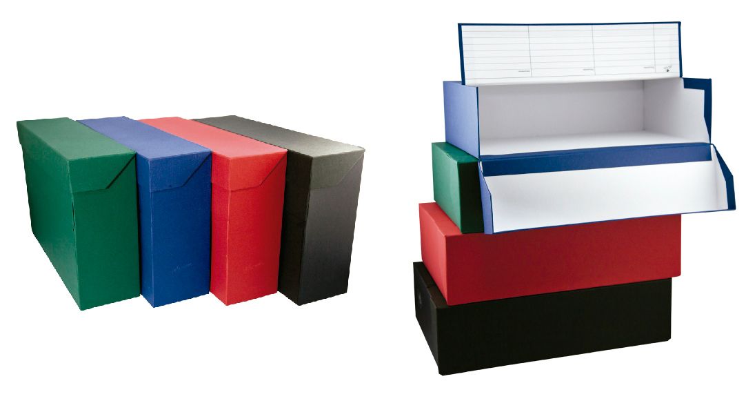 Cajas de transferencia. 3 formatos. Azul folio